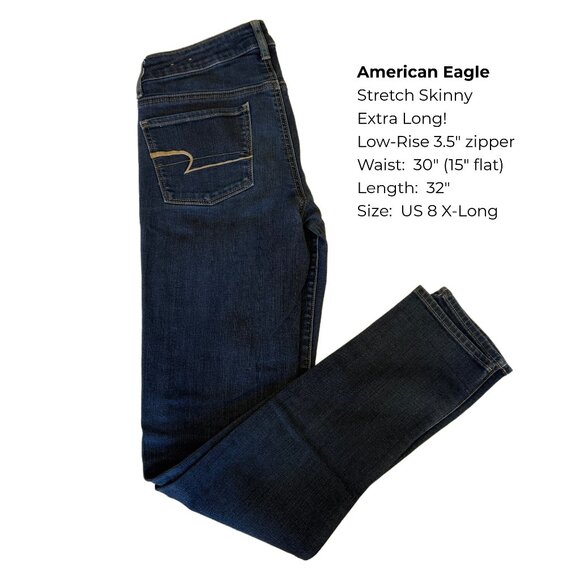American Eagle Outfitters Denim - American Eagle Stretch Skinny Jeans | Size 30 X-Long (Low Rise)